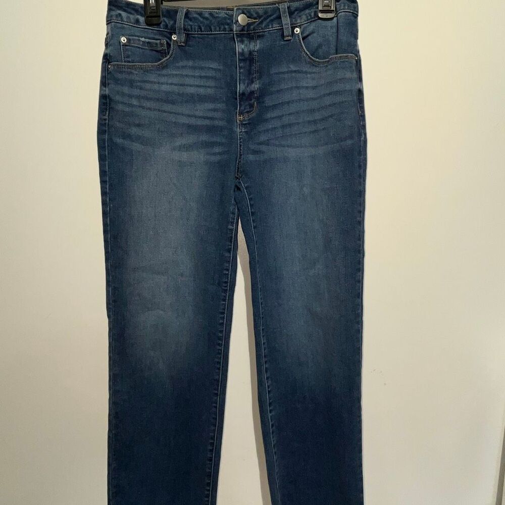 Blue Revival Women's Blue Frayed Hem Whiskering Denim Ankle‎ Jeans Size 30